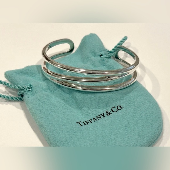 Tiffany & Co. Jewelry - Tiffany & Co. Sterling Silver 925 Zig Zag Open Weave Small Cuff Bracelet